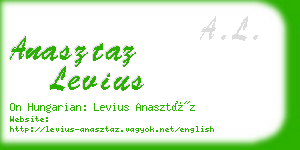 anasztaz levius business card